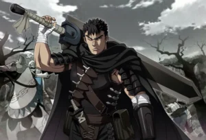 Guts holding his sword, Berserk